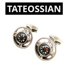 tac99 英国製 タテオシアン カフリンクス シルバー×ワインレッドガラス タテオシアン カフリンクス/チェーンシルバー | オーダースーツ
