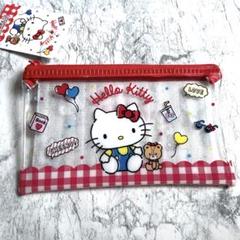 ❤️100均財布界隈❤️ハローキティ 50周年❤️クリアポーチМ