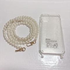 パールチェーン iPhone スマホ ショルダーストラップ