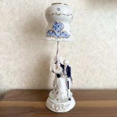 アンティーク 陶器 テーブル ランプ 卓上 貴族西洋人形 ドール マイセン
