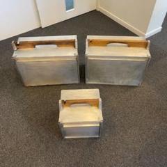 おかもち　岡持ち　出前　出前ケース　アルミ製　三点セット