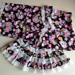 花柄 浴衣ドレス 100cm~