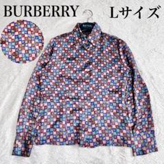 バーバリー　ＴＢモノグラム　シャツ　長袖　ブラウス ⭐️超希少Lサイズ⭐️バーバリーブラックレーベル モノグラム