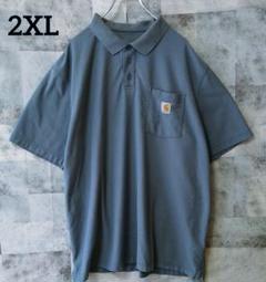 Carhartt カーハート 2XLsize 半袖ポロシャツ ワンポイントロゴ
