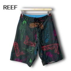 2438★【REEF】　リーフ　サーフパンツ　水着　90's　被らない　黒系