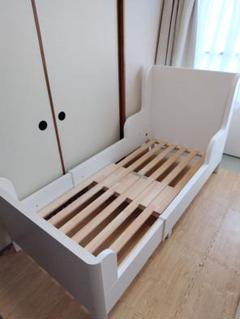 BUSUNGE　ブースンゲ　伸縮式ベッド BUSUNGE ブースンゲ 伸長式ベッド, ホワイト, 80x200 cm - IKEA