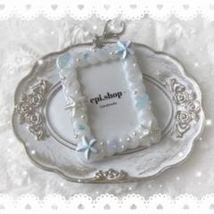 6♡ ホイップデコ トレカキーホルダー トレカケースデコ 夏 海 水色