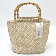 アバカ　バンブーバック　M+abaca 花繋ぎ　夏単衣　6353 アバカ バンブーバック M+abaca 花繋ぎ 夏単衣 6353 - メルカリ