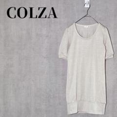 COLZA　コルザ　半袖　サマーニット　チュニック　透け感　ハニーズ　サイズM