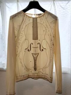 爆買い！ バイオリン柄 SILK100% HERMES Vintage ブラウス メルカリ - 36 トップス