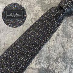 AN157 Abele ブラック シルク ネクタイ