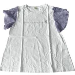 夏物セール！超美品！KP(ニットプランナー) 袖フリルAラインカットソー　140