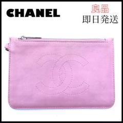 ⭐良品⭐CHANEL シャネル ココマーク ラムスキン ポーチ 9番台