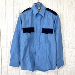 制服風◎ UNIFORM GROUP 長袖シャツ ワークシャツ　青×紺【867】