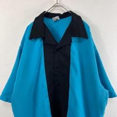 USA製 90s tutti ポリ シャツ オープンカラーシャツ 開襟シャツ