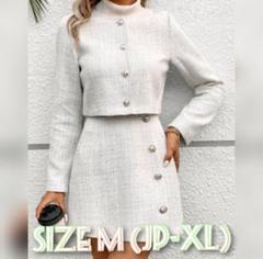 Frenchy レディース チェック柄 ダブルブレストコート＆スカート XL