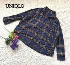 UNIQLO ユニクロ【L】【チェック】【コットン100%】長袖