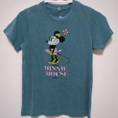 【新品タグ付き】ミニーマウス プリント Tシャツ Sサイズ　ブルーグリーンのサムネイル
