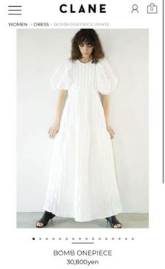 サマーセール　新品 CLANE BOMB ONEPIECE ワンピース　白　　Ｍ セールCLANE BOMB ONEPIECE クラネ ホワイト - メルカリ