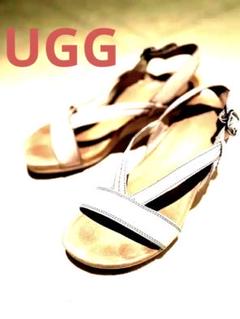 ★★ UGG国内正規品 ★★ウェッジサンダル メタリック size7 UGG国内正規品 ウェッジサンダル メタリック size7