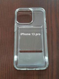 iPhone13pro　ケース　カード入れ付　クリア