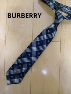 【美品】BURBERRYLONDON ネイビー チェック柄 ネクタイ