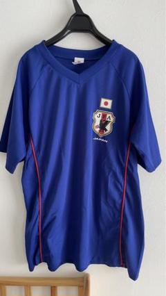 JFA サッカー日本代表2009年モデルシャツ 青 Vネック