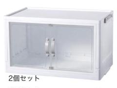 ダイソー 収納 ジョイントできる 扉付折りたたみ収納ケース 大 2
