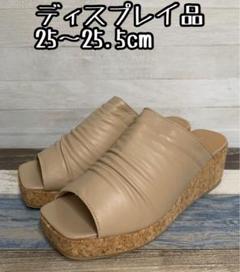 ディスプレイ品 25〜25.5cm厚底コルクサンダル x236