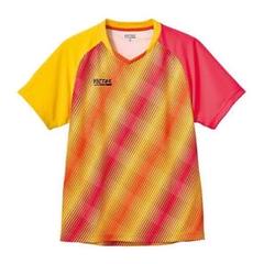 新品★Mサイズ イエロー 男女兼用 バイアスストライプゲームシャツ ヴィクタス