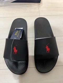 【新品未使用】POLO RALPH LAURENサンダル 10D 黒 送料込 新品未使用】POLO RALPH LAURENサンダル 10D 黒 送料込-【即納】