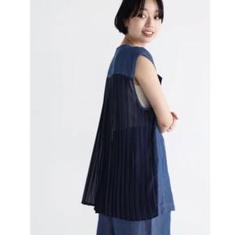 スコットクラブ系列■定価16,000円バックプリーツセルロースミドルジレのサムネイル