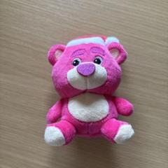 ピンクのクマ ぬいぐるみ サンタ帽子付き