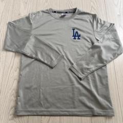 LAロゴ グレー長袖Tシャツ