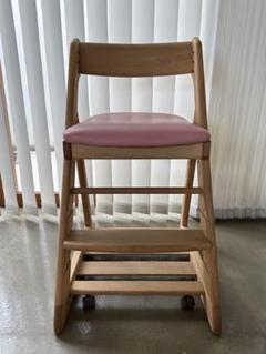 【カリモク】デスクチェア XT0901 ピーチピンク　ピュアオーク（美品）