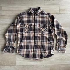 希少 70's Sears オンブレ ネルシャツ青×黒 美品 XL 70s 80s オンブレチェックシャツ sears シアーズ 長袖