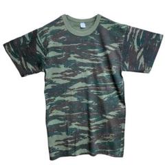 半袖Tシャツ　迷彩柄　カモ　細身　L　ミリタリーテイスト【4201】