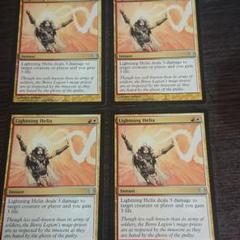 mtg 稀少 テキストレス 稲妻のらせん 4枚セット 英語版 prm Yahoo!オークション - PRM 稲妻のらせん 英語4枚 テキストレス