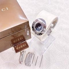 50-1☆美品☆ GUCCI グッチ YA112 トワール ラバー ホワイト