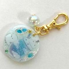 シマエナガ　ドリンク　キーホルダー　レジン