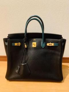 HERMESエルメス バーキン40パーソナルオーダーブラック✖️グリーンおまけ付