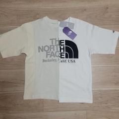新品Sサイズ　ノースフェイスパープルレーベル　アシンメトリー　ロゴTシャツ