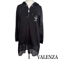 VALENZA F バレンザ 近年モデル ロゴ ベア ラインストーン パーカー