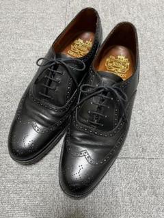 【磨き済み】86年英国製GRENSON フルグローブ/ウィングチップ 革靴のサムネイル