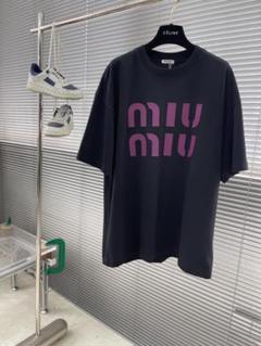 ミュウミュウ 23年 MIU MIU フロントノット Tシャツ