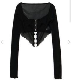MELT THE LADY♡sheer hook tops black bk