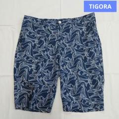 【TIGORA】 ネイビー 鯨柄 ショートパンツ サイズLL
