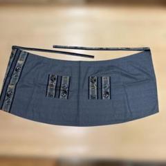 伝統的な和風エプロン　グレー