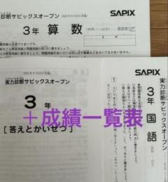 サピックス　2022年　実力診断サピックスオープン　3年　未使用原本！ 2025年最新】サピックスオープン 3年の人気アイテム - メルカリ