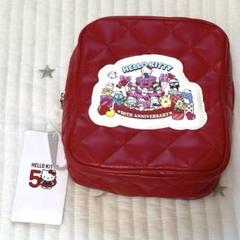 【新品】サンリオ ハローキティ 50周年記念 キルトポーチ